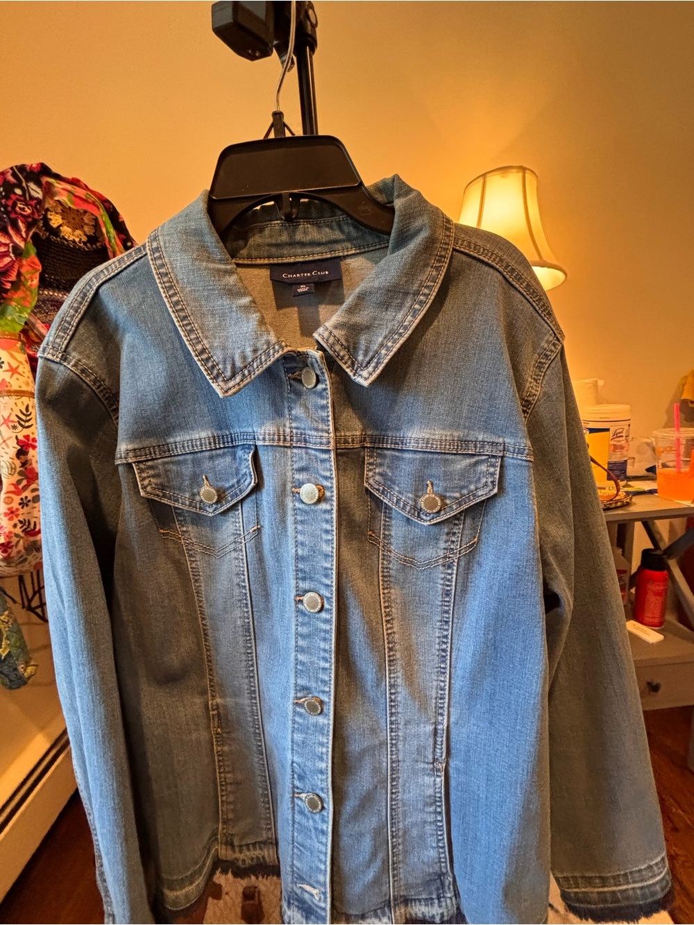 Charter Club Light Wash Denim Jacket